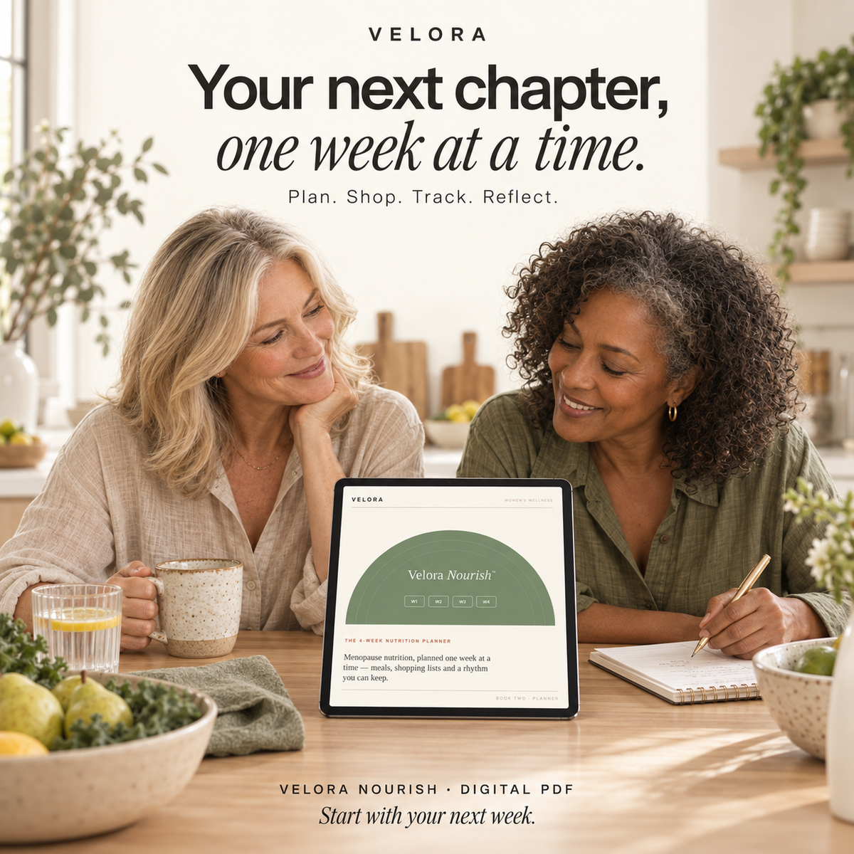 Velora Nourish™ — The 4-Week Menopause Nutrition Planner