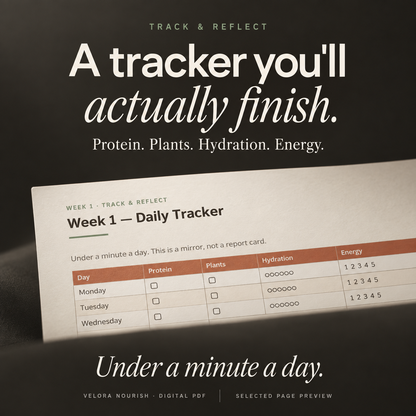 Velora Nourish™ — The 4-Week Menopause Nutrition Planner