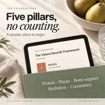 Velora Nourish™ — The 4-Week Menopause Nutrition Planner